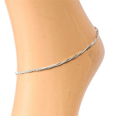 silver ankle bracelets amazon|ladies sterling silver ankle bracelets.